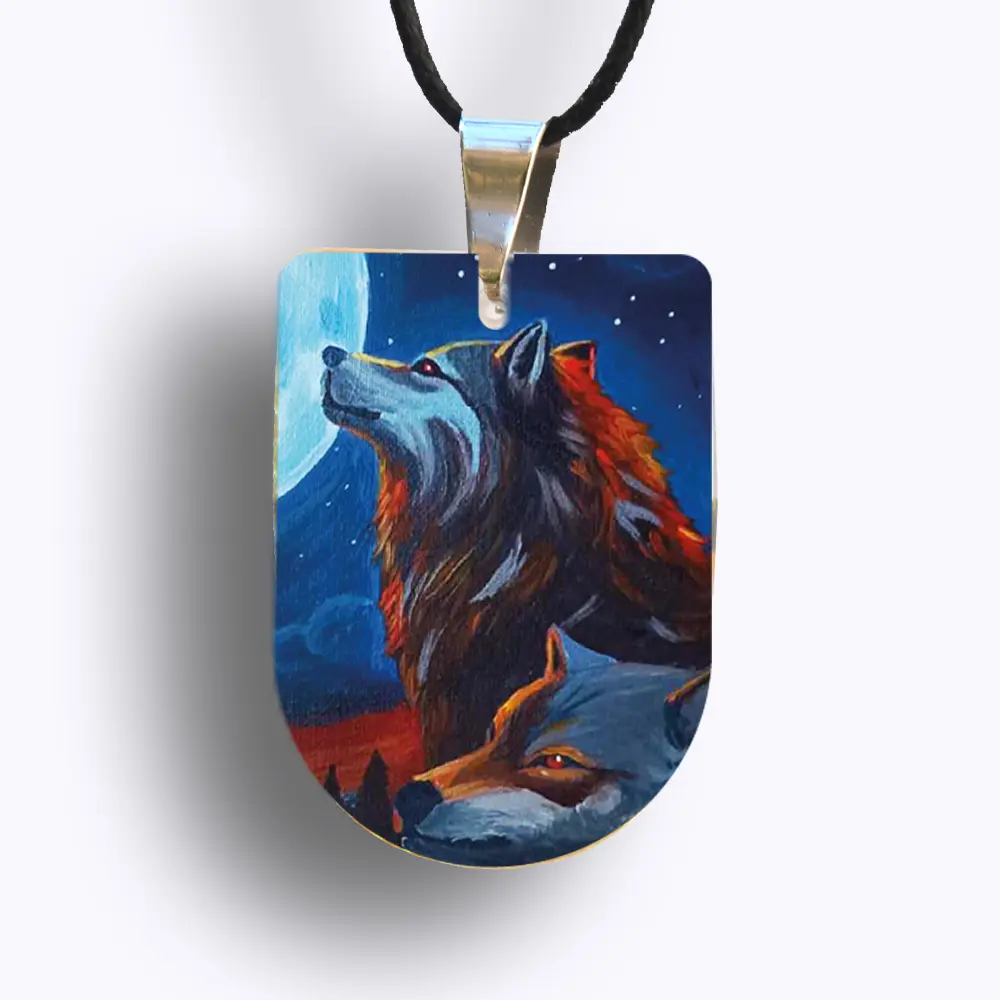 Pendentif "Loup loyal et intuitifs" - animal totem