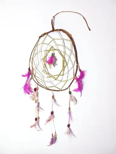 Attrape-rêves "Souvenir vibrant" - dreamcatcher artisanal